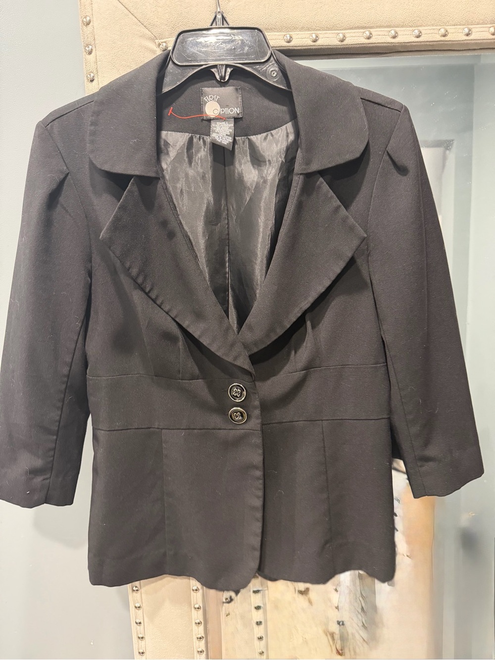 Black Women's Tailored Blazer Jacket -